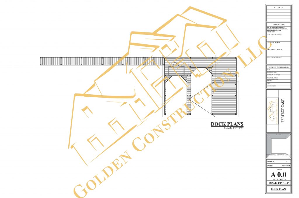 Boat Dock Plans Blueprints Custom Golden Construction, LLC